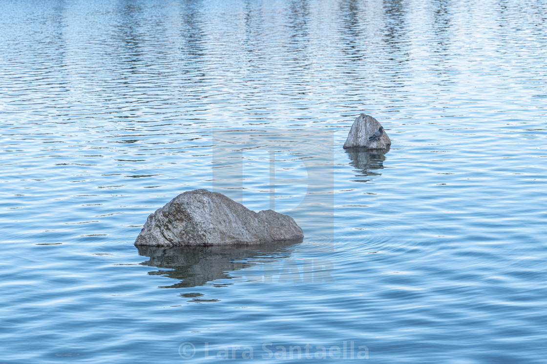 "A third on the rocks" stock image