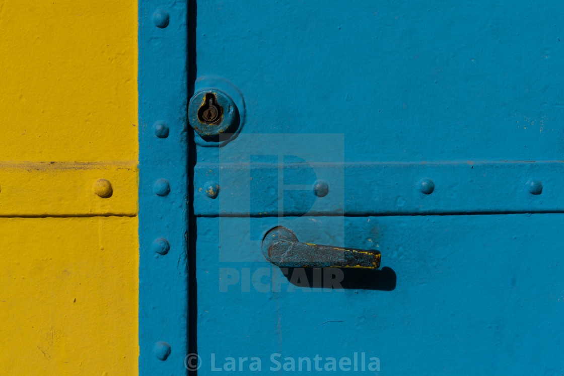 "Yellow and blue" stock image