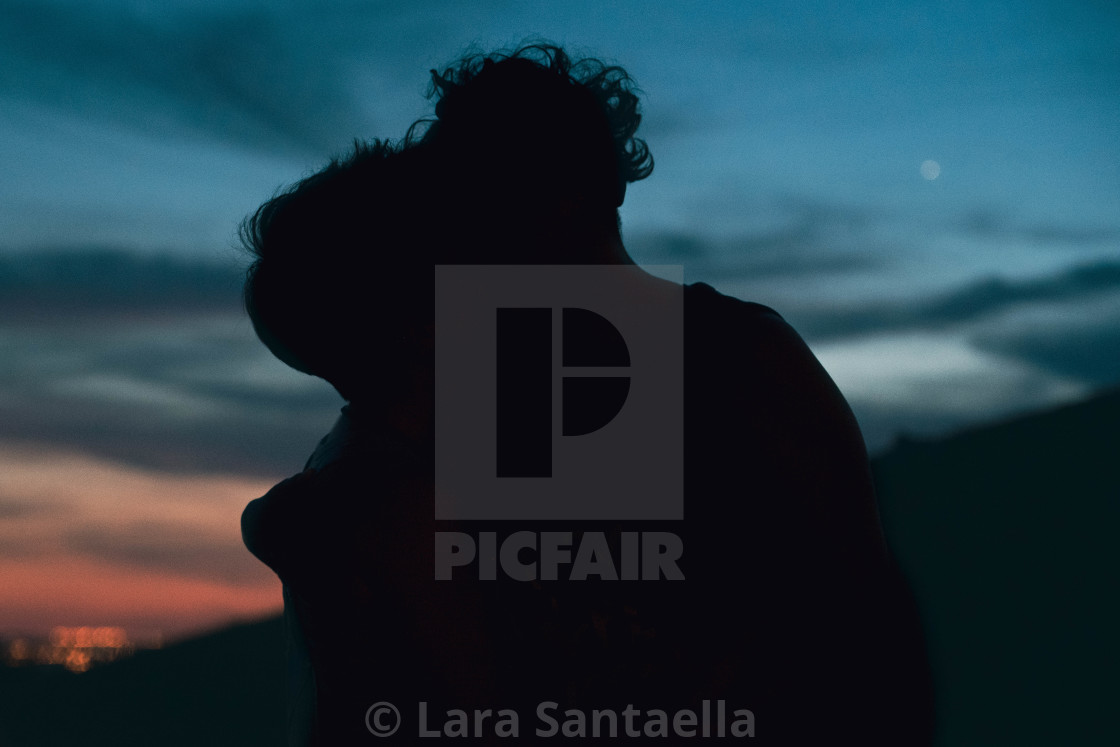 "Sunset Kiss" stock image