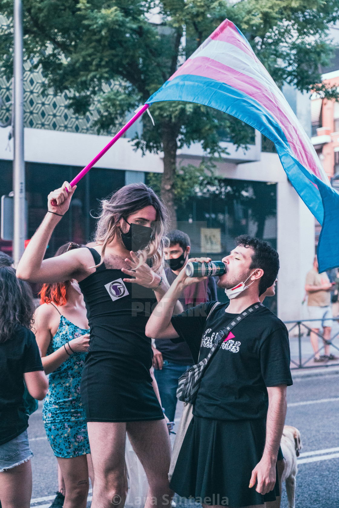 "Waving the flag" stock image