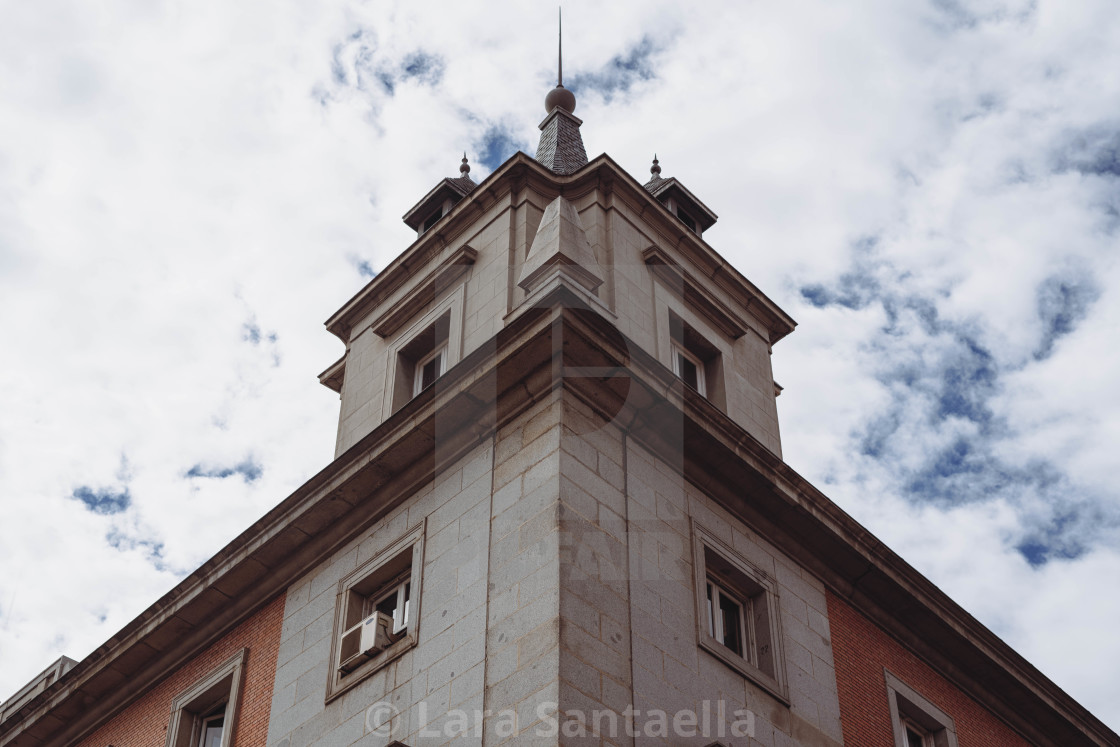 "Symmetry leaving the building" stock image