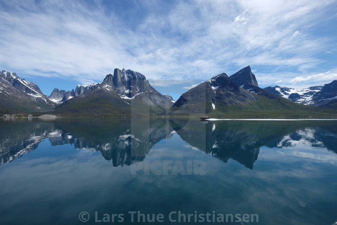 "Sailing in Greenland" stock image