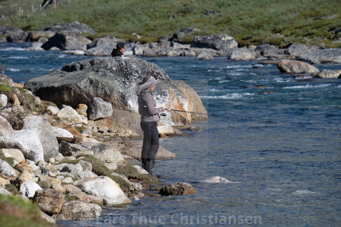 "Fishing in Greenland" stock image