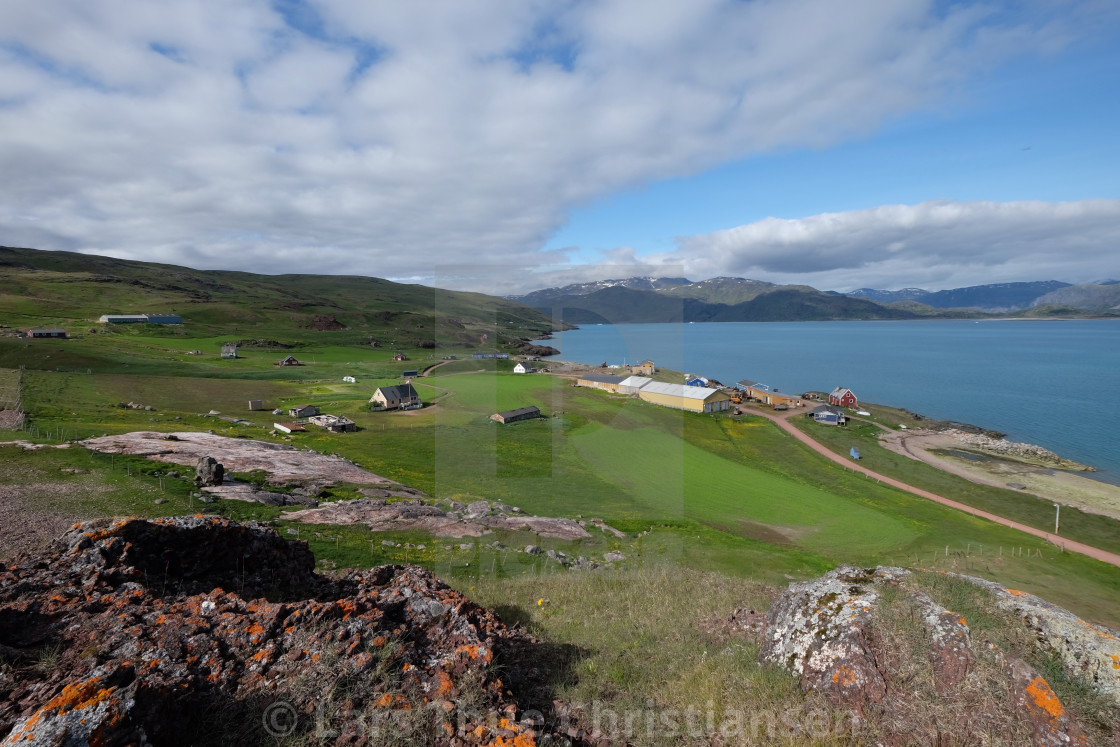 "Farm in Greenland" stock image