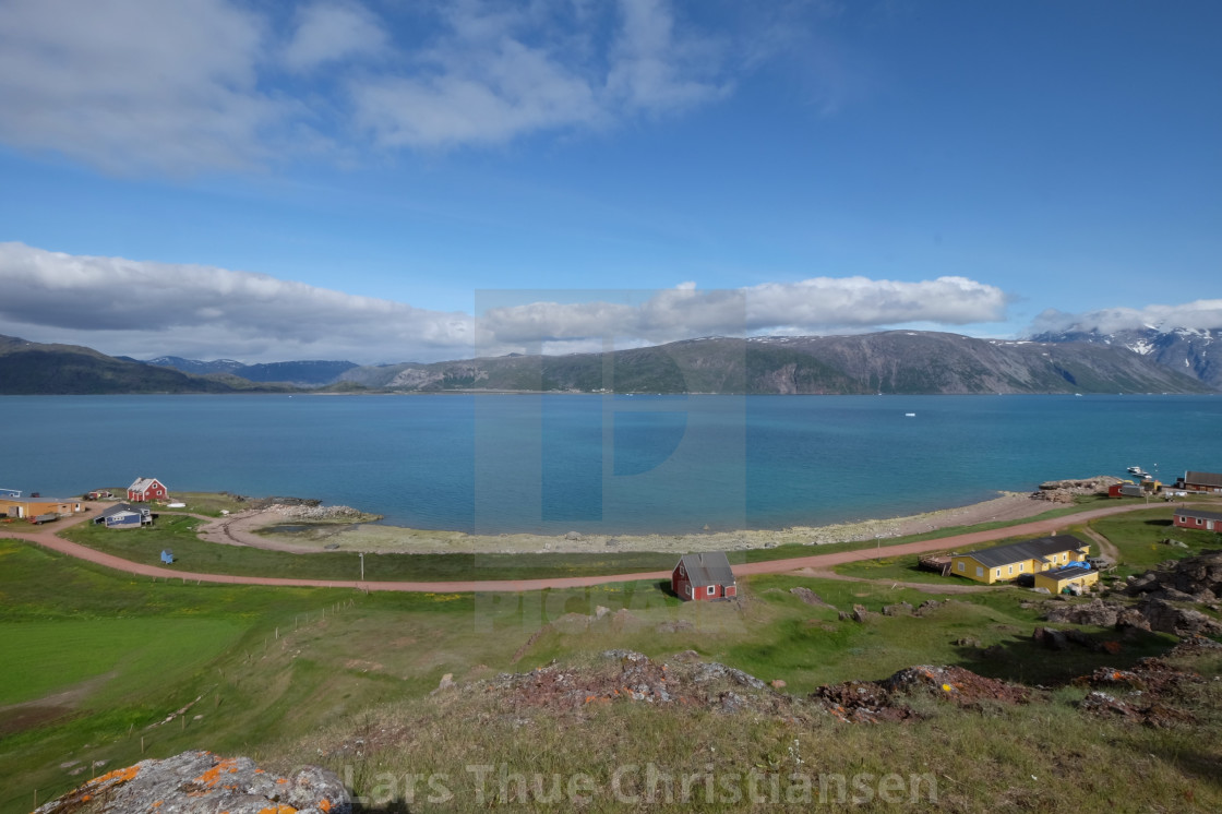 "Qassiarsuk in Greenland" stock image