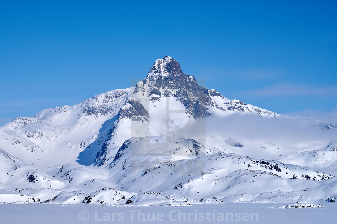 "Mountain in Tasiilaq" stock image