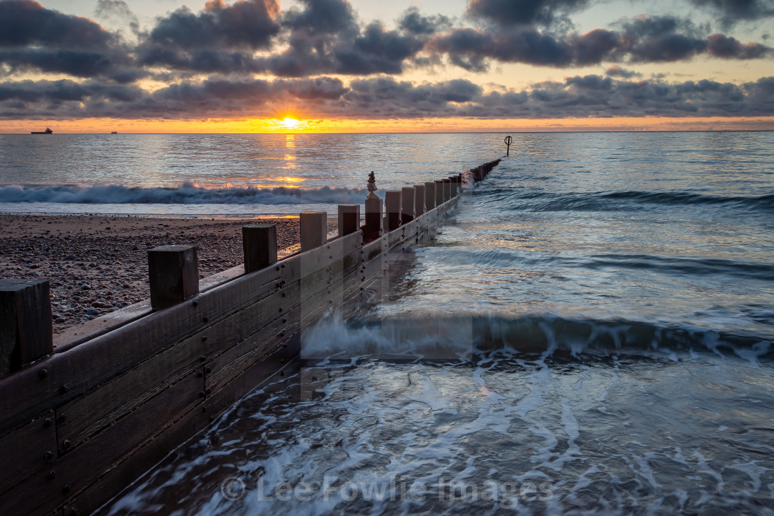 "Sunrise Aberdeen Beach" stock image