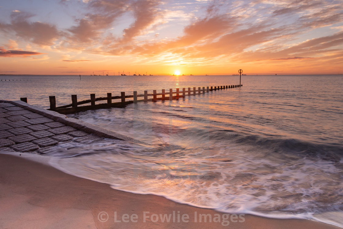 "Sunrise at Aberdeen Beach" stock image