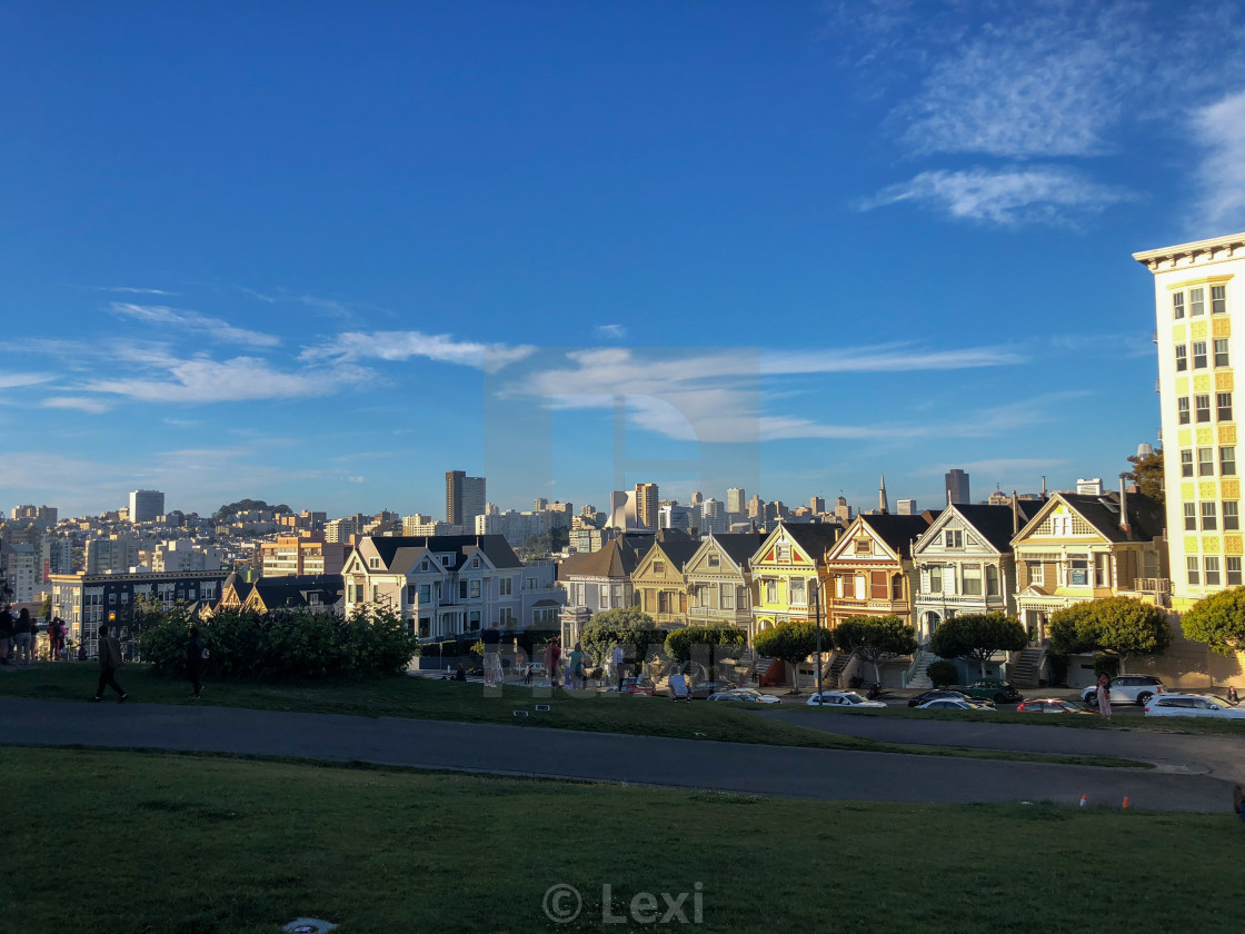 "Alamo Square" stock image