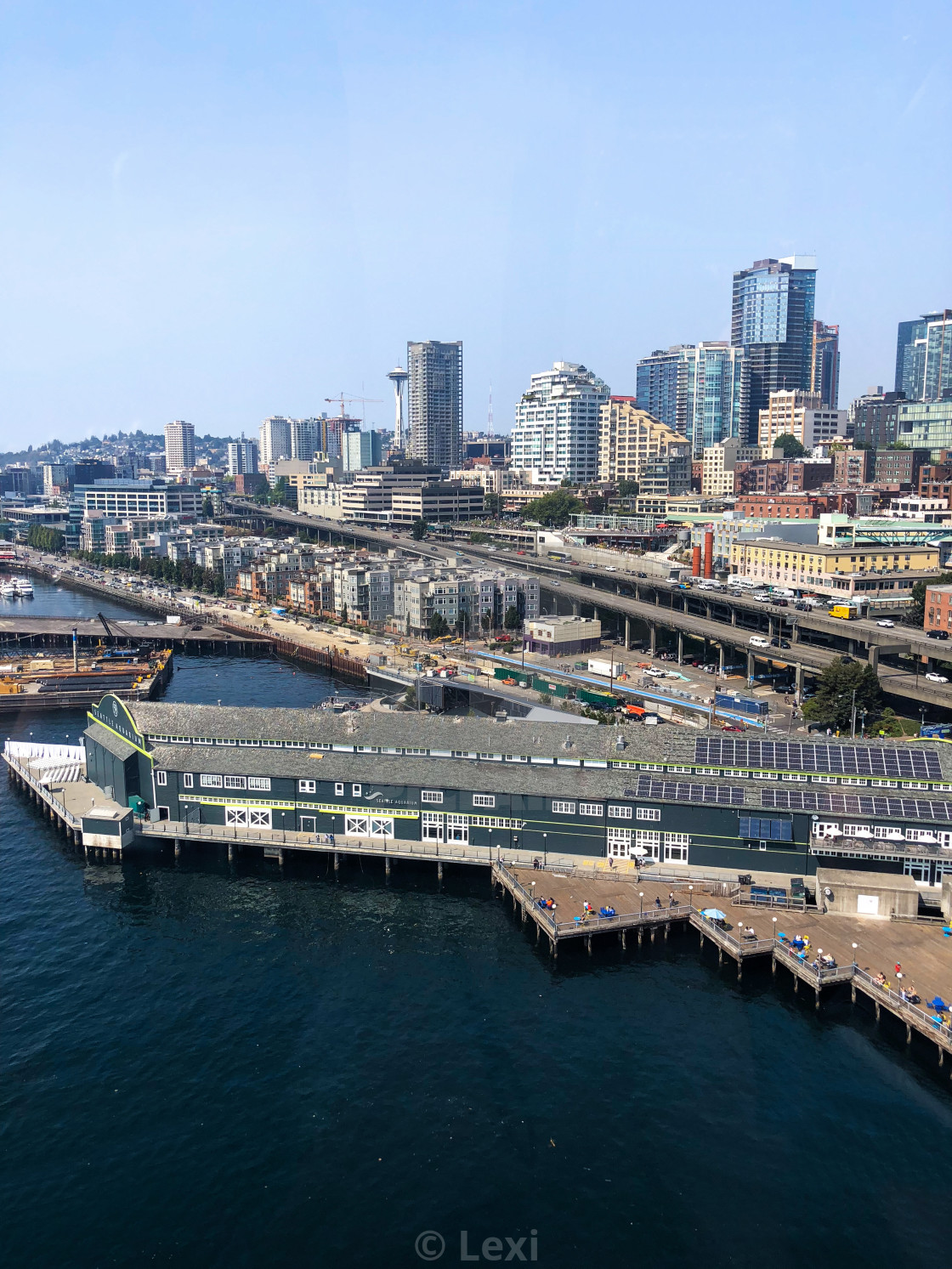 "Seattle from Great Wheel" stock image