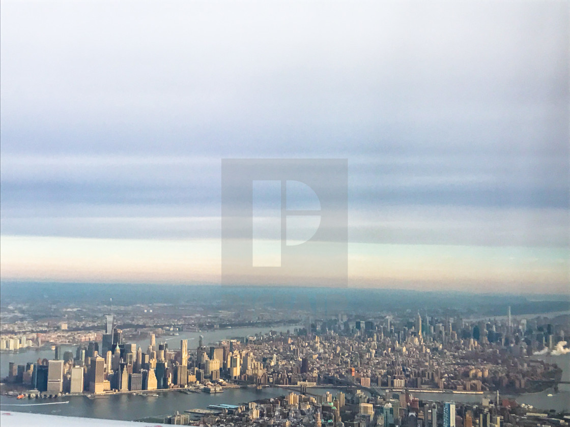 "Landing at Laguardia" stock image