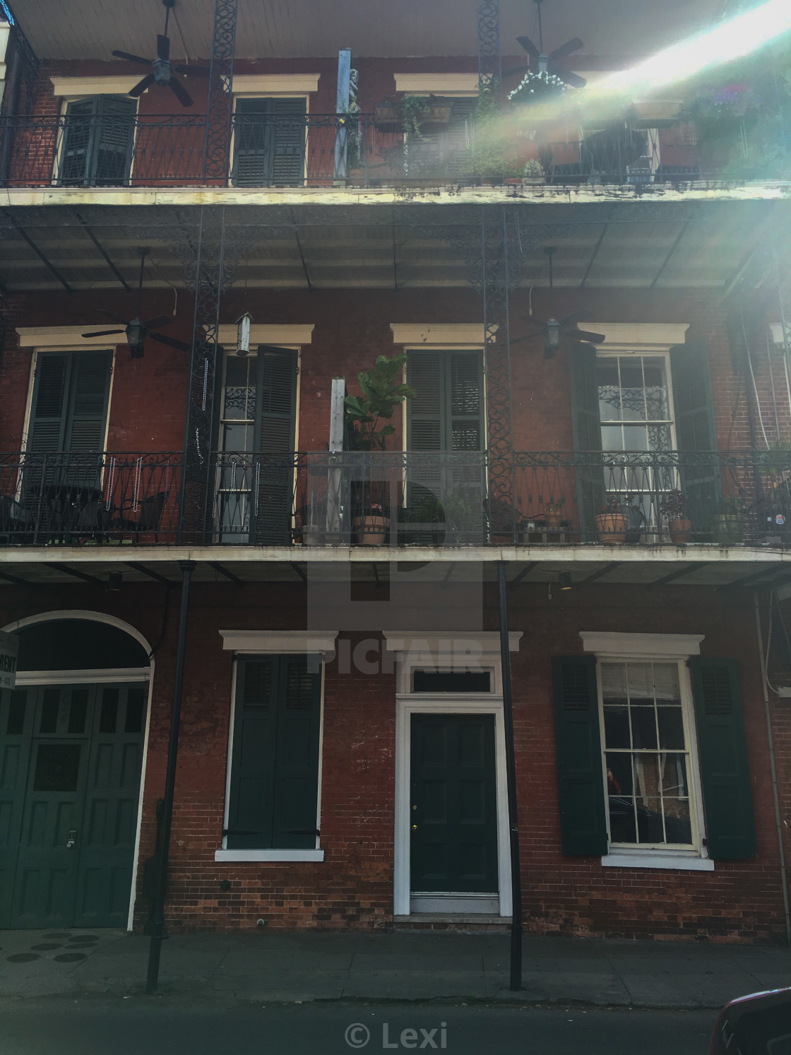 "French Quarter Balconies" stock image