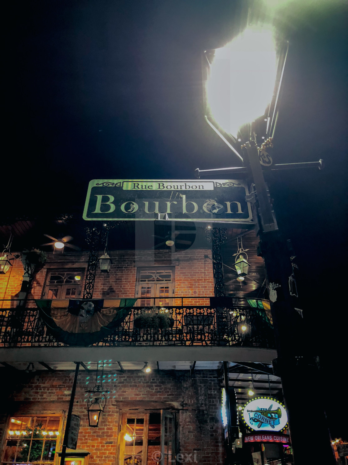 "Bourbon Lamp Post" stock image