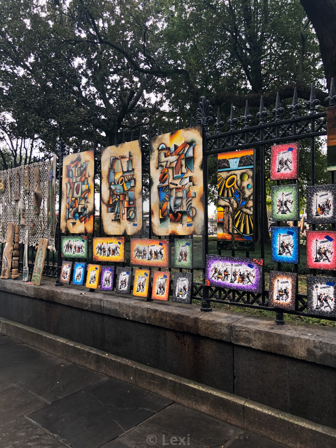 "Jackson Square Art" stock image