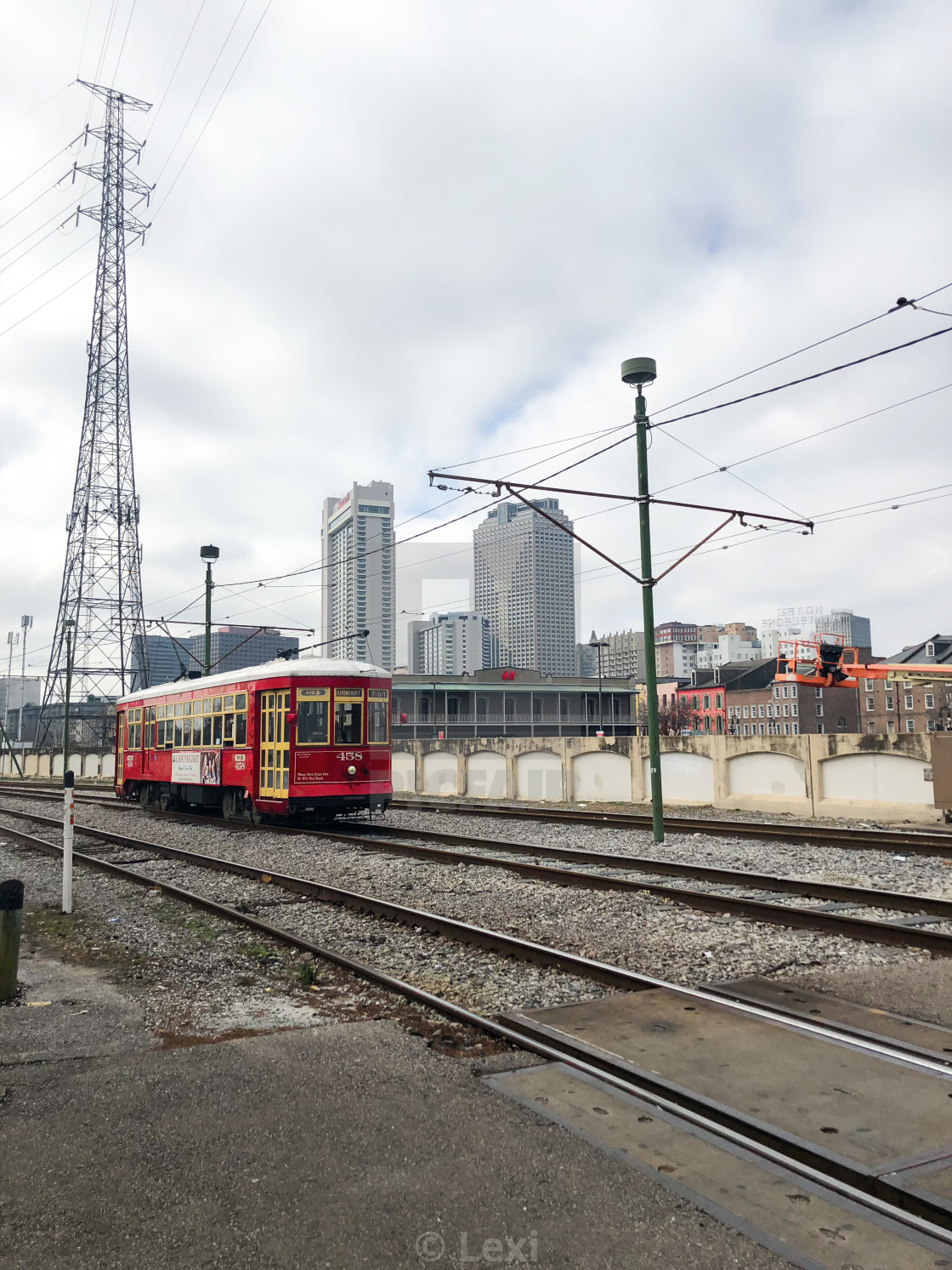 "NOLA Cable Car" stock image