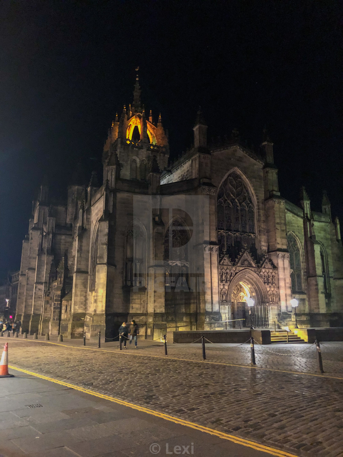 "Cathedral at Night" stock image