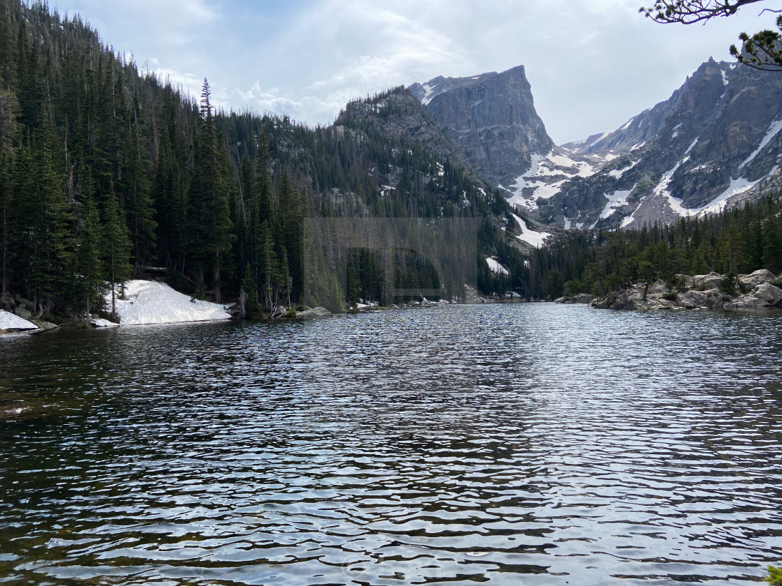 "Snowy Lake" stock image