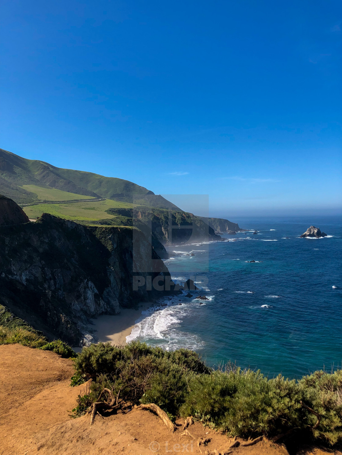 "Cliff Side View" stock image