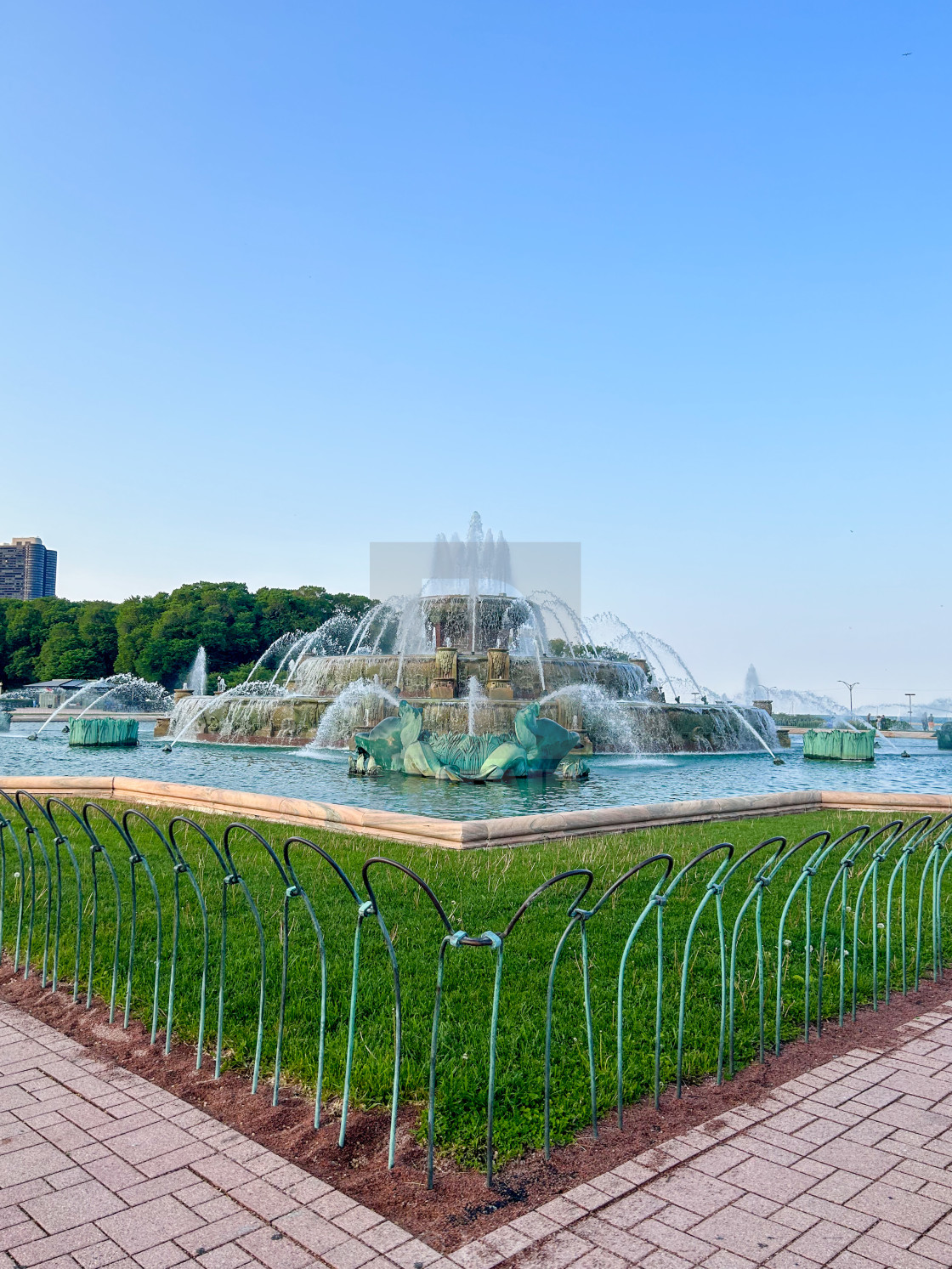 "Buckingham Fountain - Corner" stock image