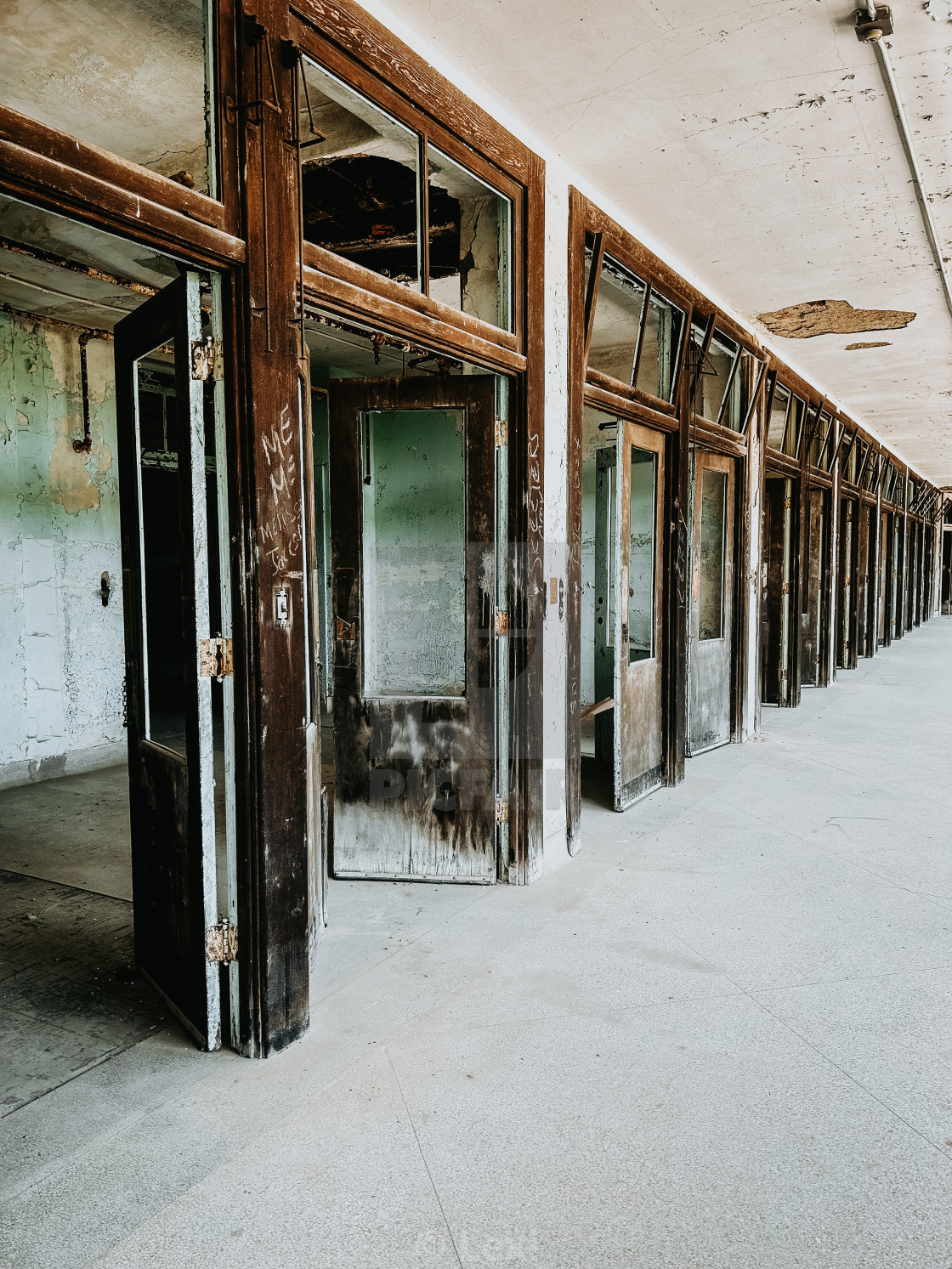 "3rd Floor Doors" stock image