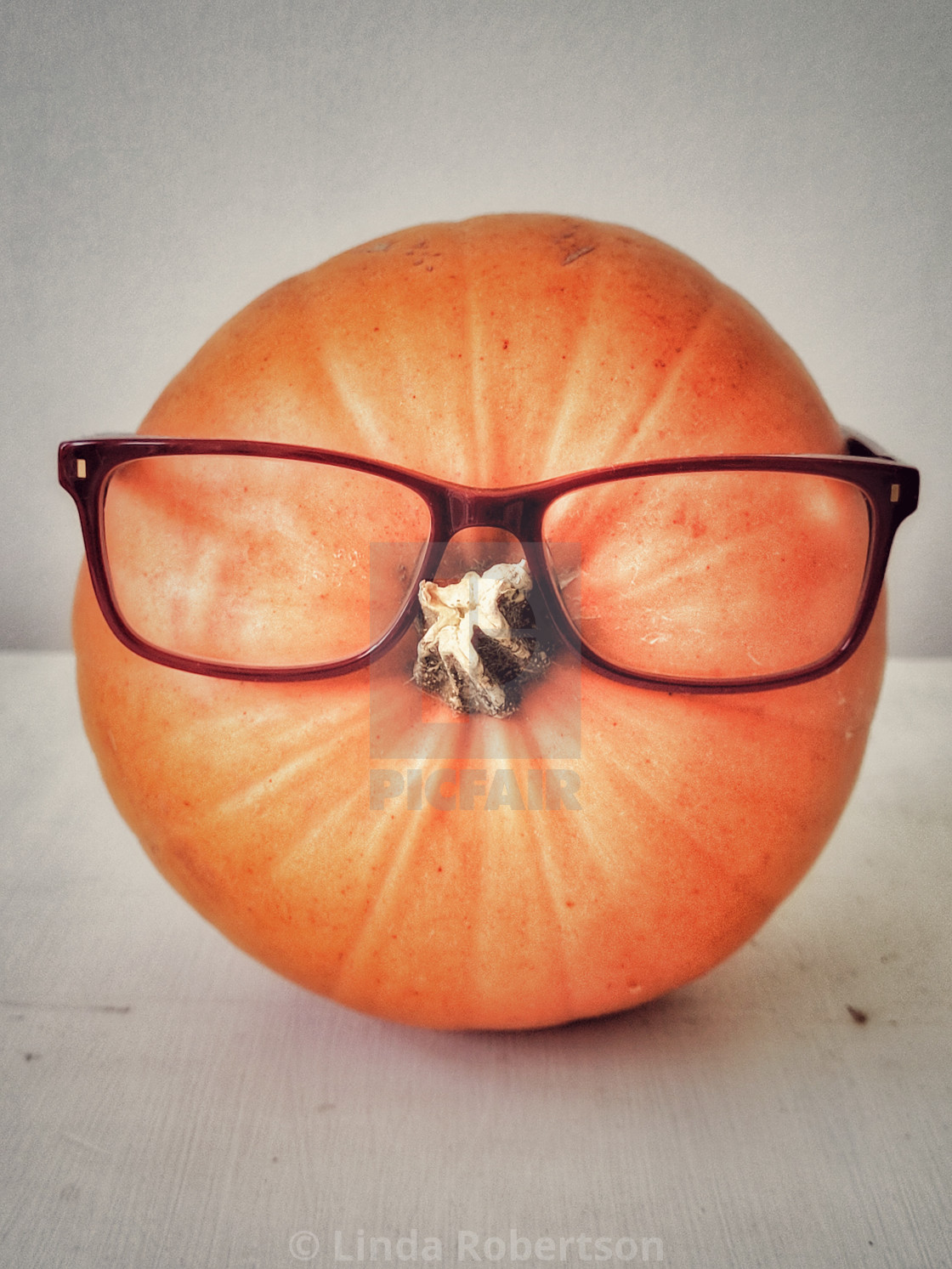 "Glasses on a pumpkin" stock image