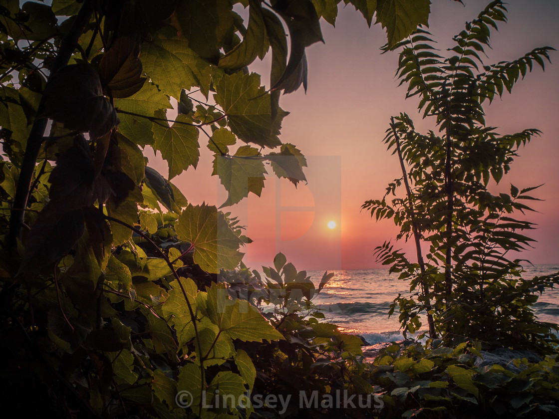 "Smoky Sunrise" stock image