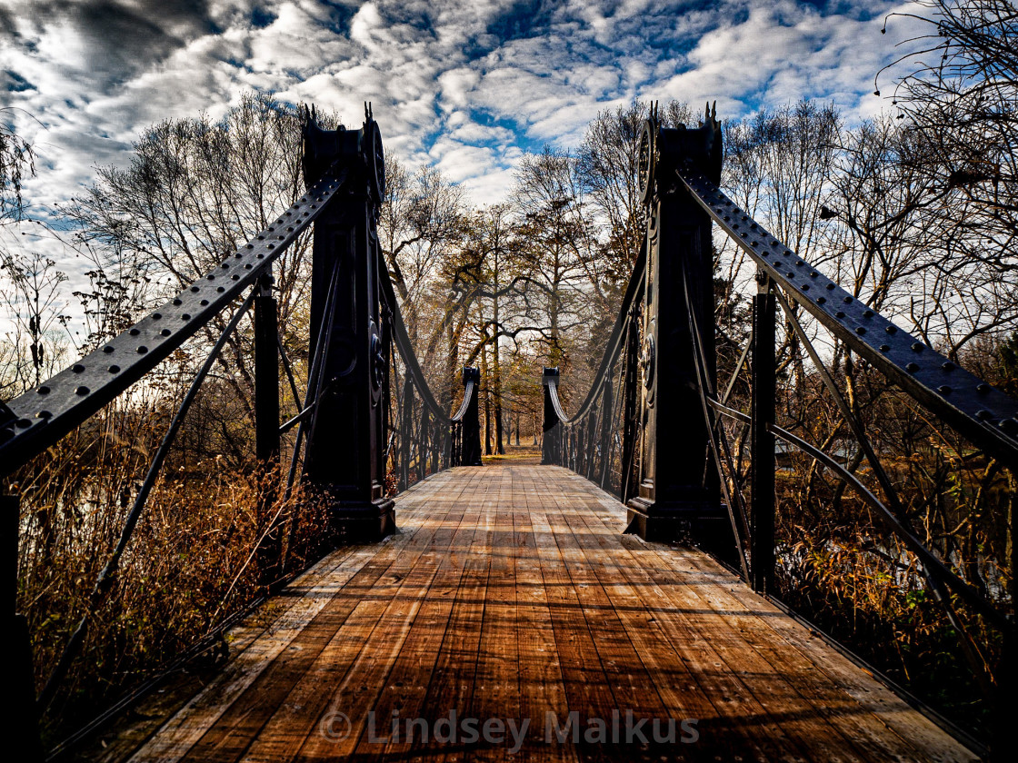 "Bridge to Blue Skies" stock image