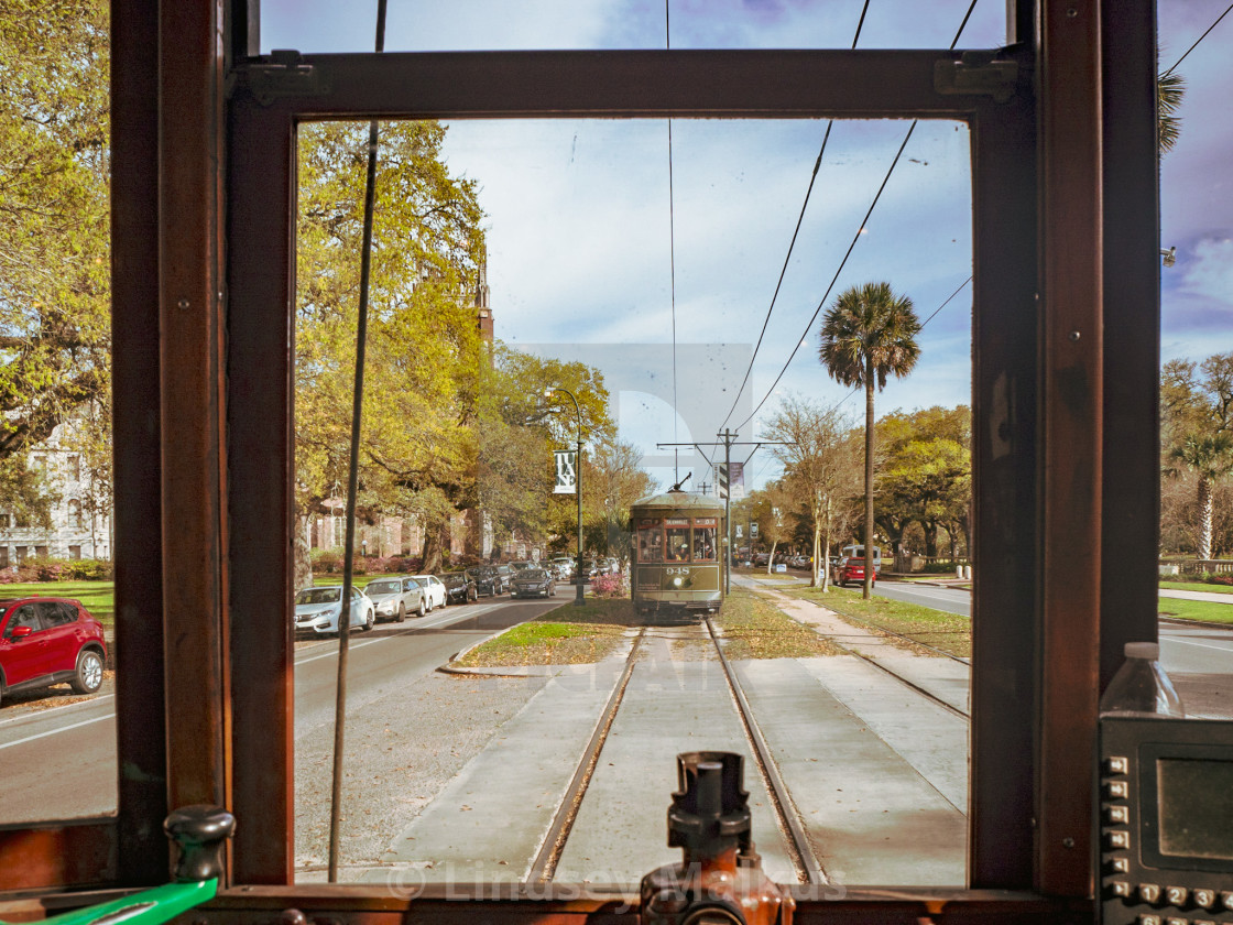 "NOLA Cable Car" stock image