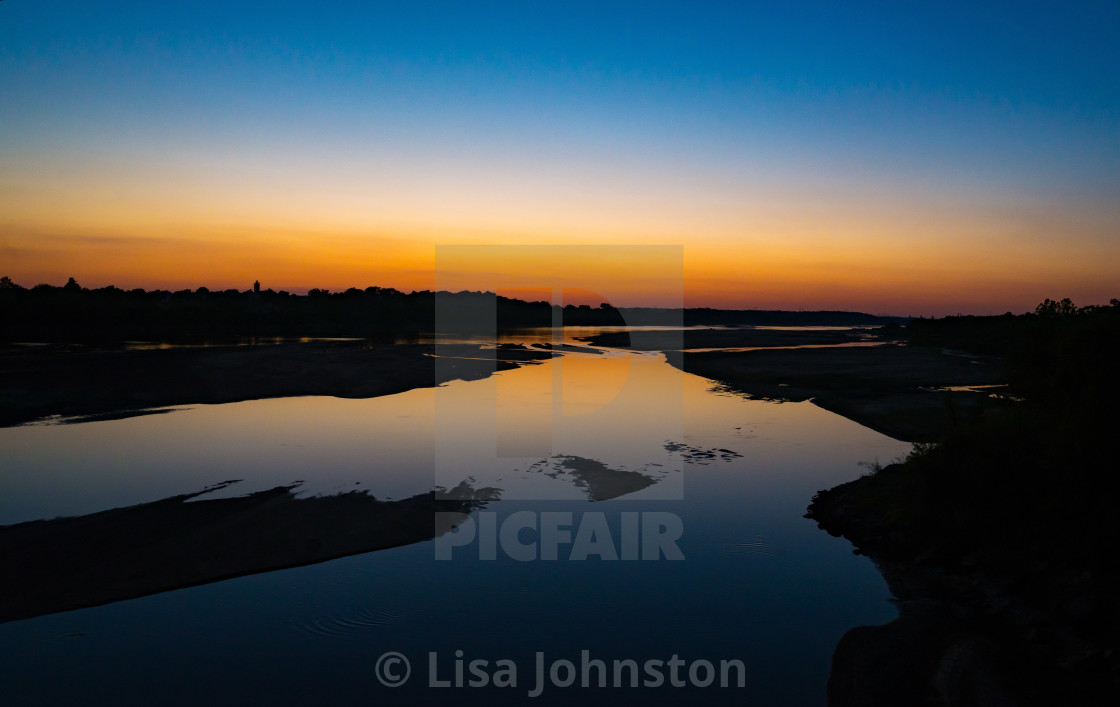 "Sunset in Bixby OK" stock image