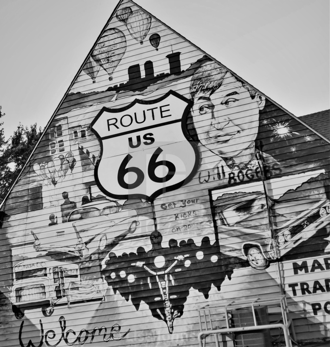 "Route 66 Mural" stock image