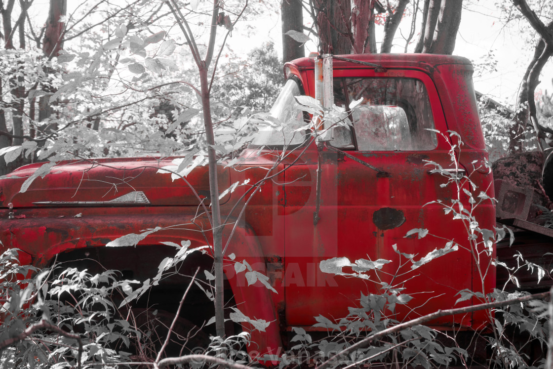 "An old truck in the wild." by Lise Vanasse - £1.00 "An old truck in the wild." stock image