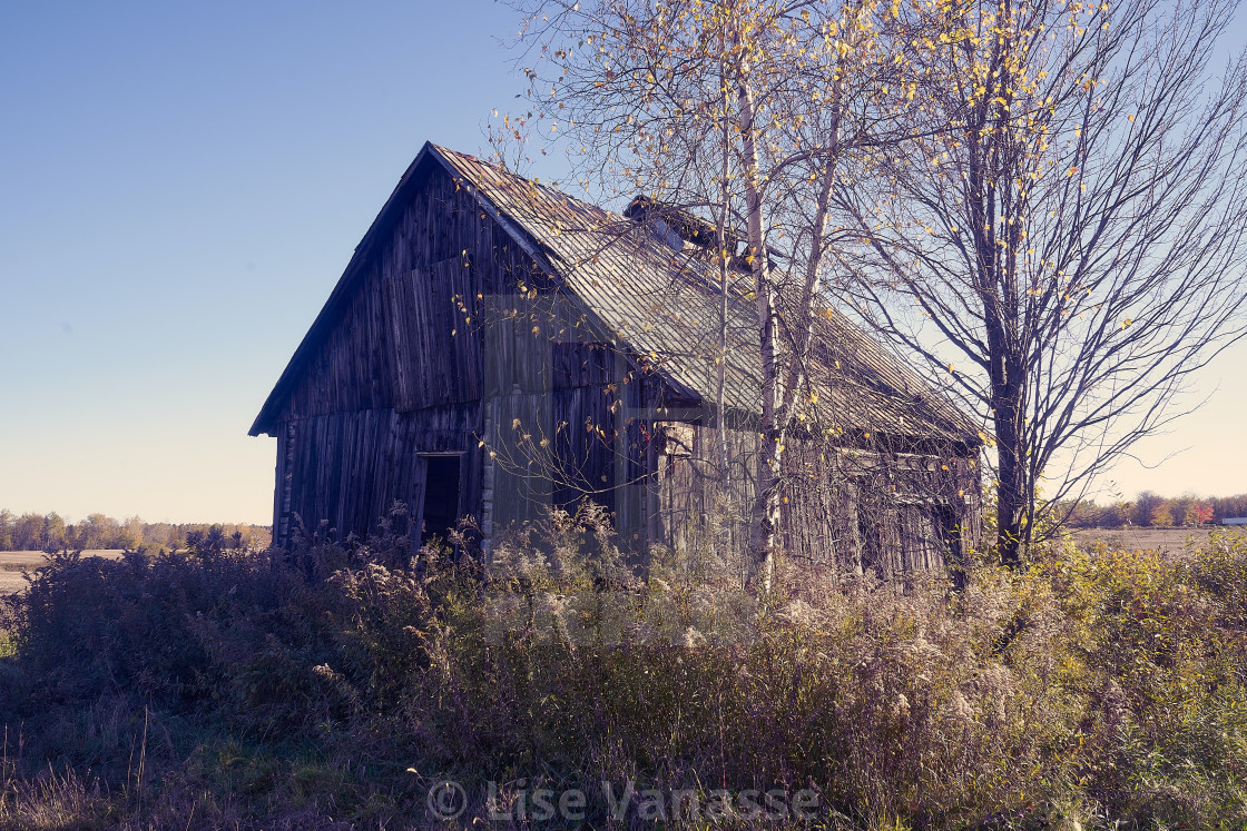 "An old wooden barn." by Lise Vanasse - £1.00 "An old wooden barn." stock image