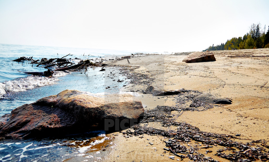 "Big rocks on the beach." by Lise Vanasse - £1.00 "Big rocks on the beach." stock image