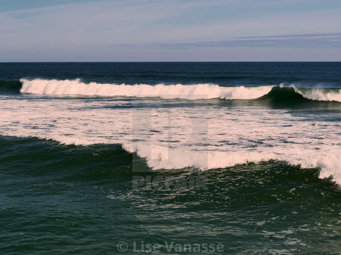 "A day with beautiful waves." by Lise Vanasse - £1.00 "A day with beautiful waves." stock image