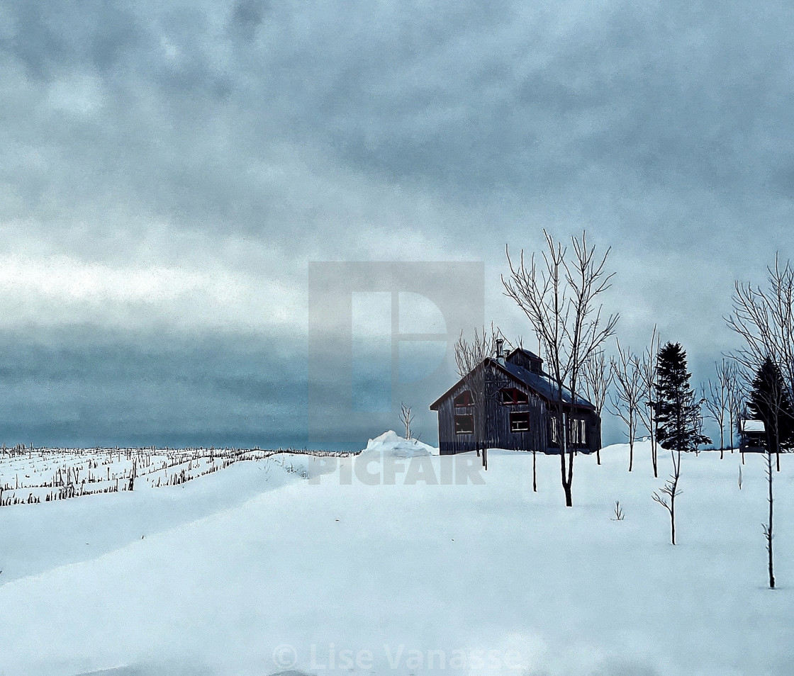 "A small wooden barn." by Lise Vanasse - £1.00 "A small wooden barn." stock image