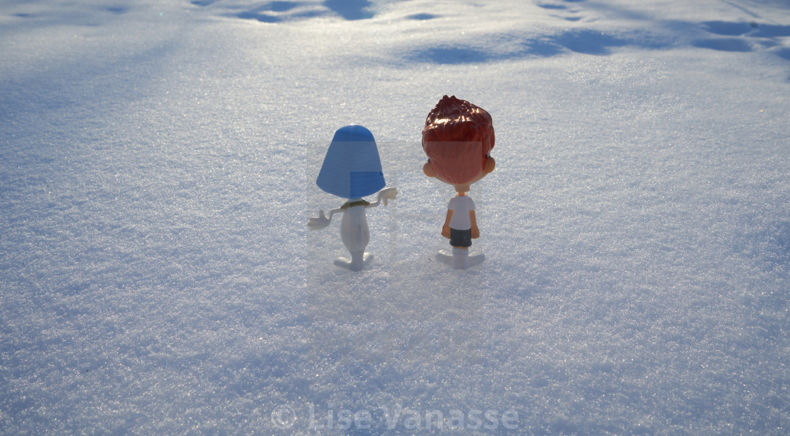 "Two toys in the snow." by Lise Vanasse - $1.56 "Two toys in the snow." stock image
