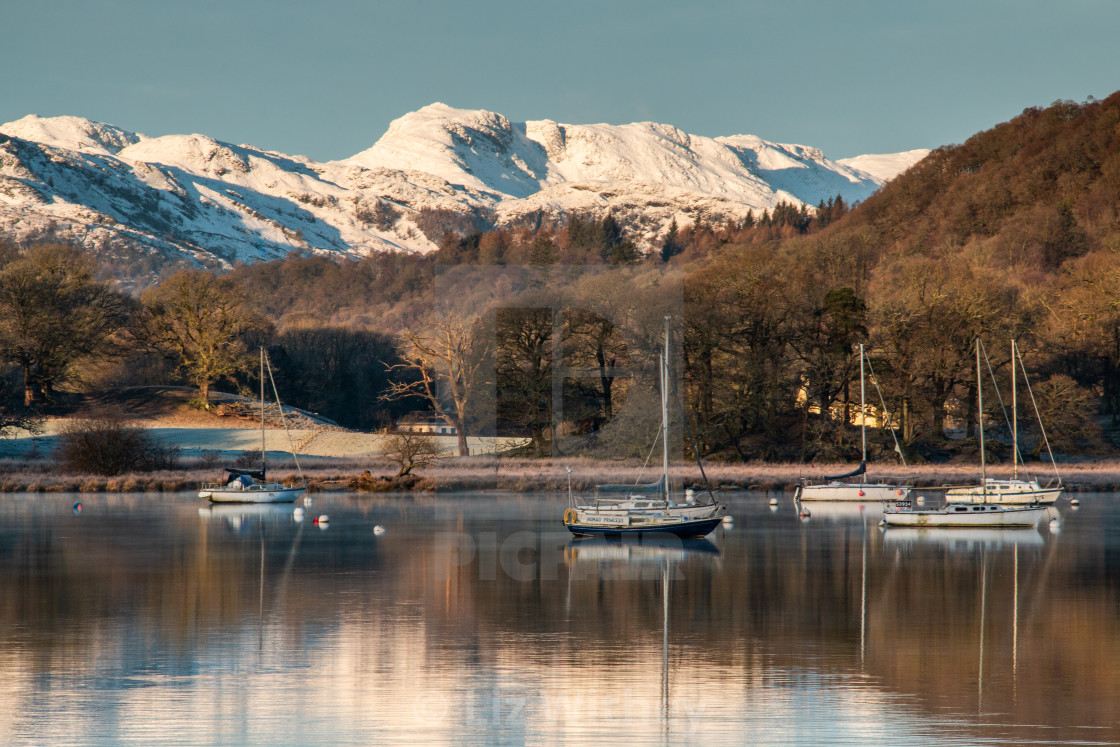 "Morning at Waterhead" stock image