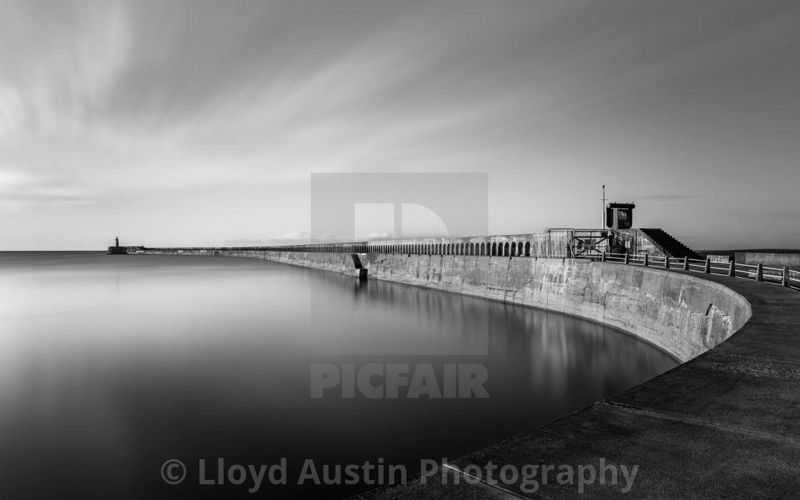 "Newhaven Breakwater" stock image