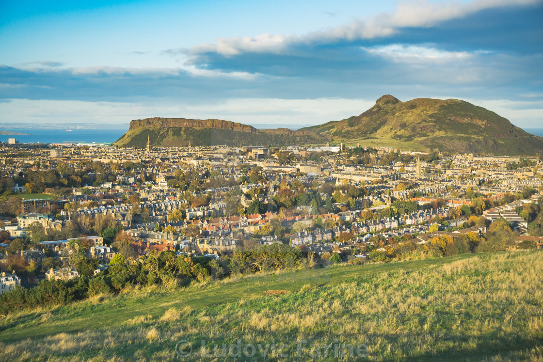 "Edinburgh city with Arthur's Seat" by Ludovic Farine - $3.06 "Edinburgh city with Arthur's Seat" stock image