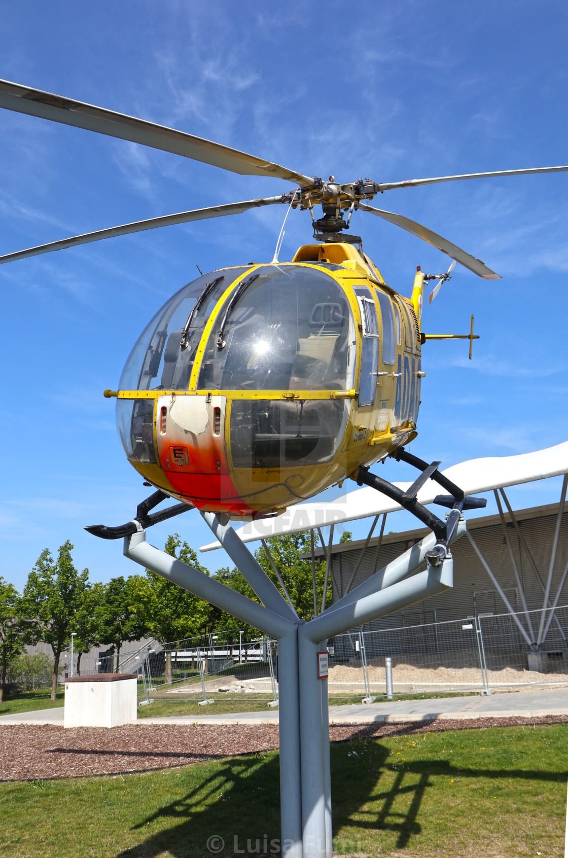 "MUNICH, ADAC rescue helicopter" stock image