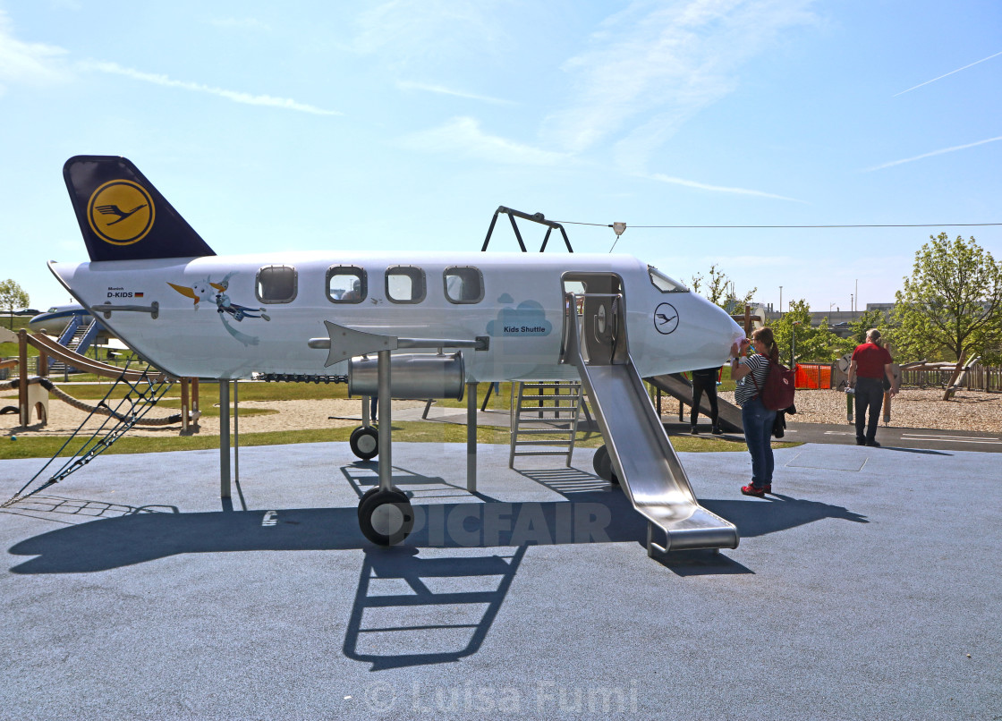 "MUNICH Airport visitor park: the playground" stock image