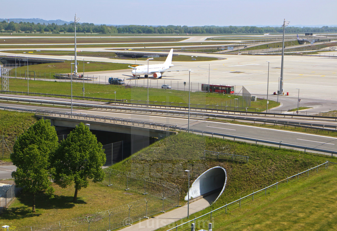 "MUNICH - Runways of the Munich airport" stock image