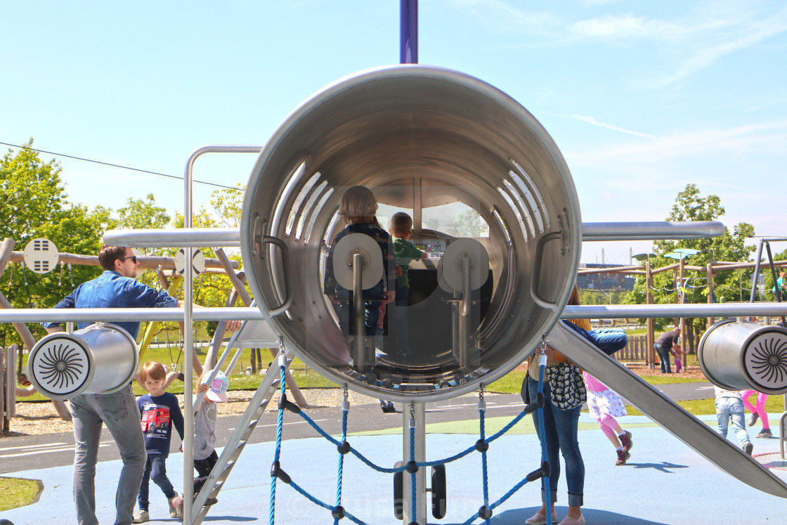 "Munich Airport visitor park adventure playground" stock image