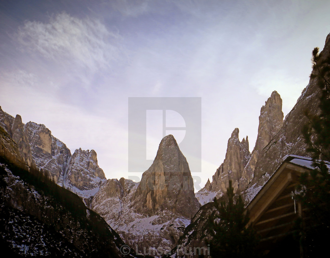 "Sesto, Italy - Croda dei Toni mountain group" stock image