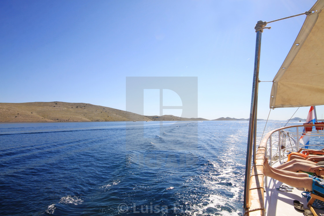 "Cruising to Kornati archipelago" stock image