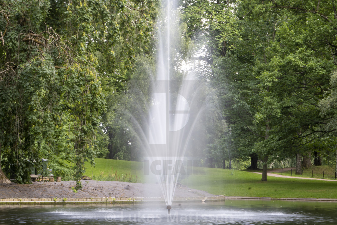 "Fountain in Dronningdammen" stock image