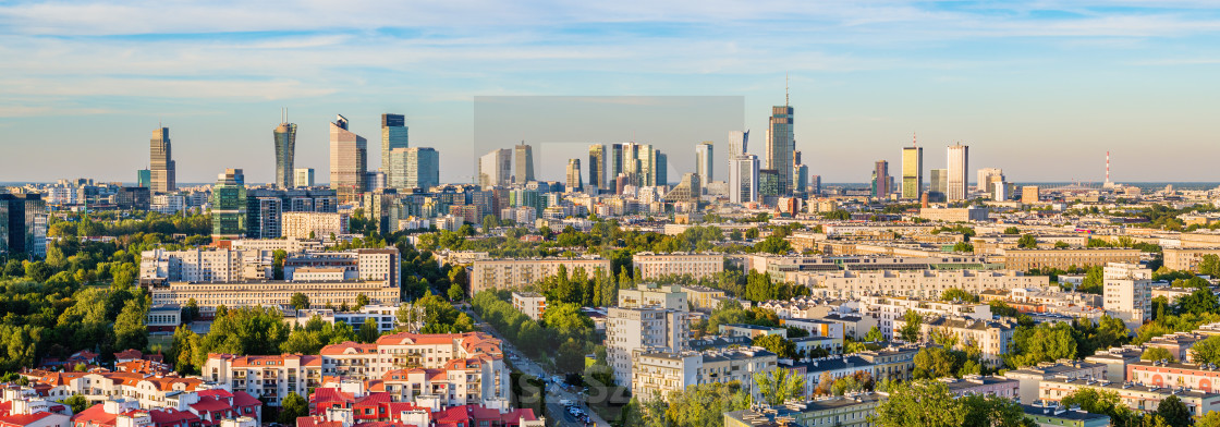 "Warsaw skyline aerial landscape, view from Szczesliwice district at dusk." by Lukasz Szczepanski - $15.93 "Warsaw skyline aerial landscape, view from Szczesliwice district at dusk." stock image