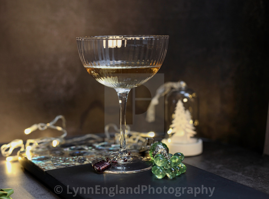 "Fluted Champagne glass" by LynnEnglandPhotography - £9.50 "Fluted Champagne glass" stock image