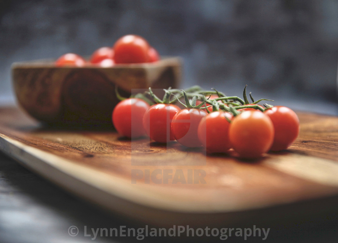 "Just a bowl of ...Aromatico tomatoes" stock image