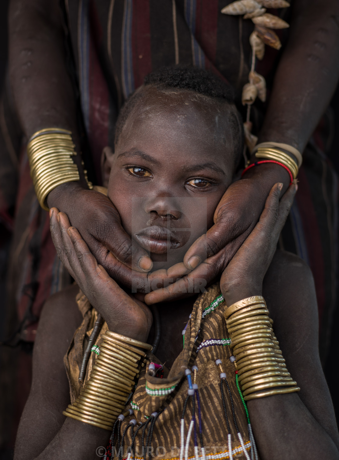 "IN MY MOTHER'S ARMS" by MAURO DE BETTIO - $170.92 "IN MY MOTHER'S ARMS" stock image